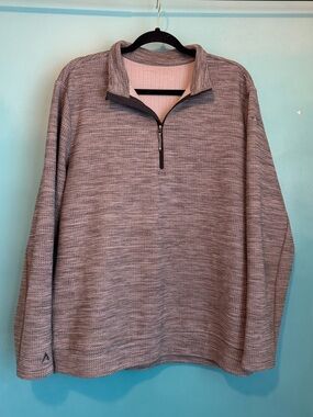 Antigua Men's Heathered Gray Quarter-Zip Pullover